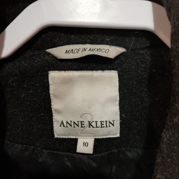 Anne Klein 100% wool black jacket size 10 - Picture 3 of 6